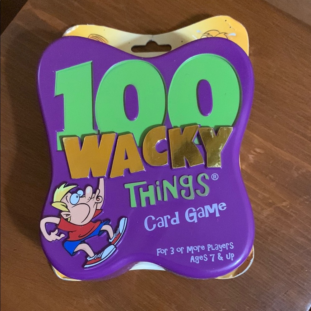 100 Wacky Things Card Game - Purple and Green
